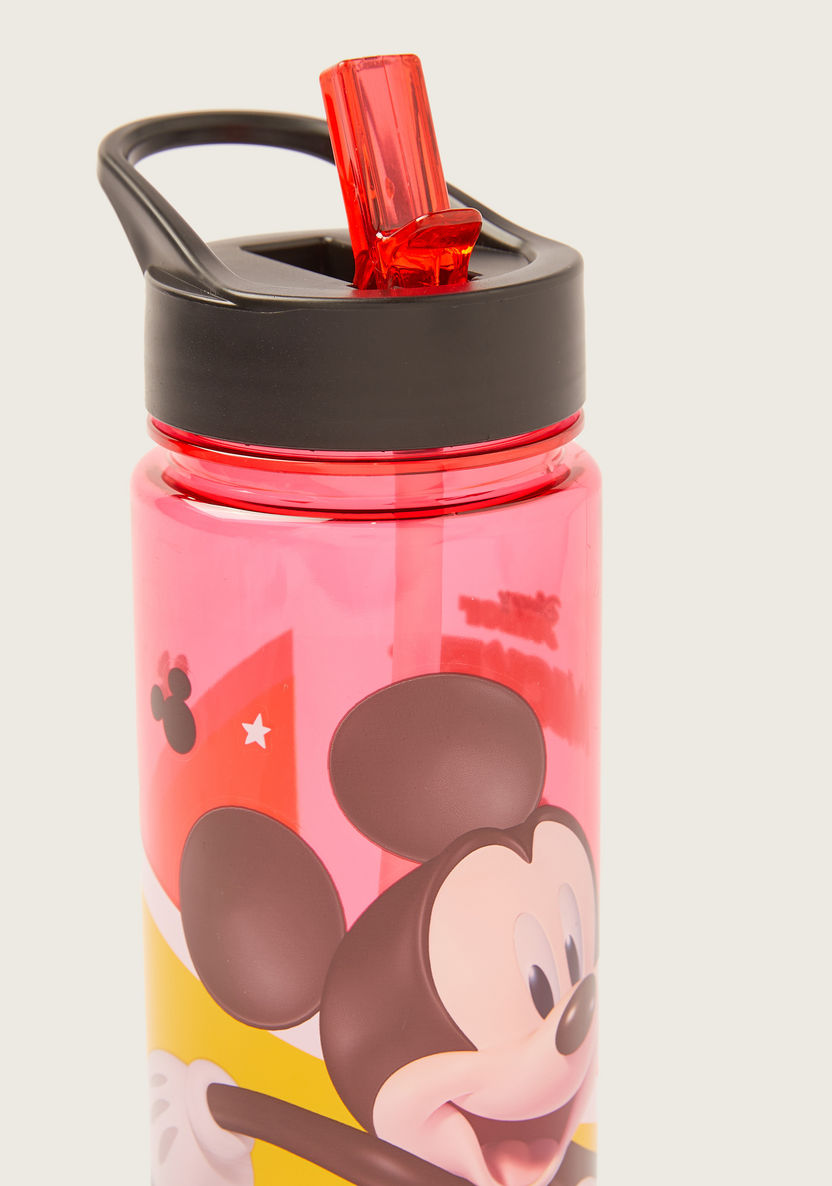 Disney Mickey Mouse Print Sipper Water Bottle with Screw Lid - 650 ml-Water Bottles-image-2