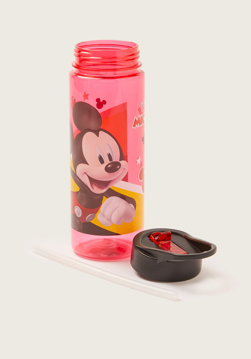 Disney Mickey Mouse Print Sipper Water Bottle with Screw Lid - 650 ml-Water Bottles-image-3