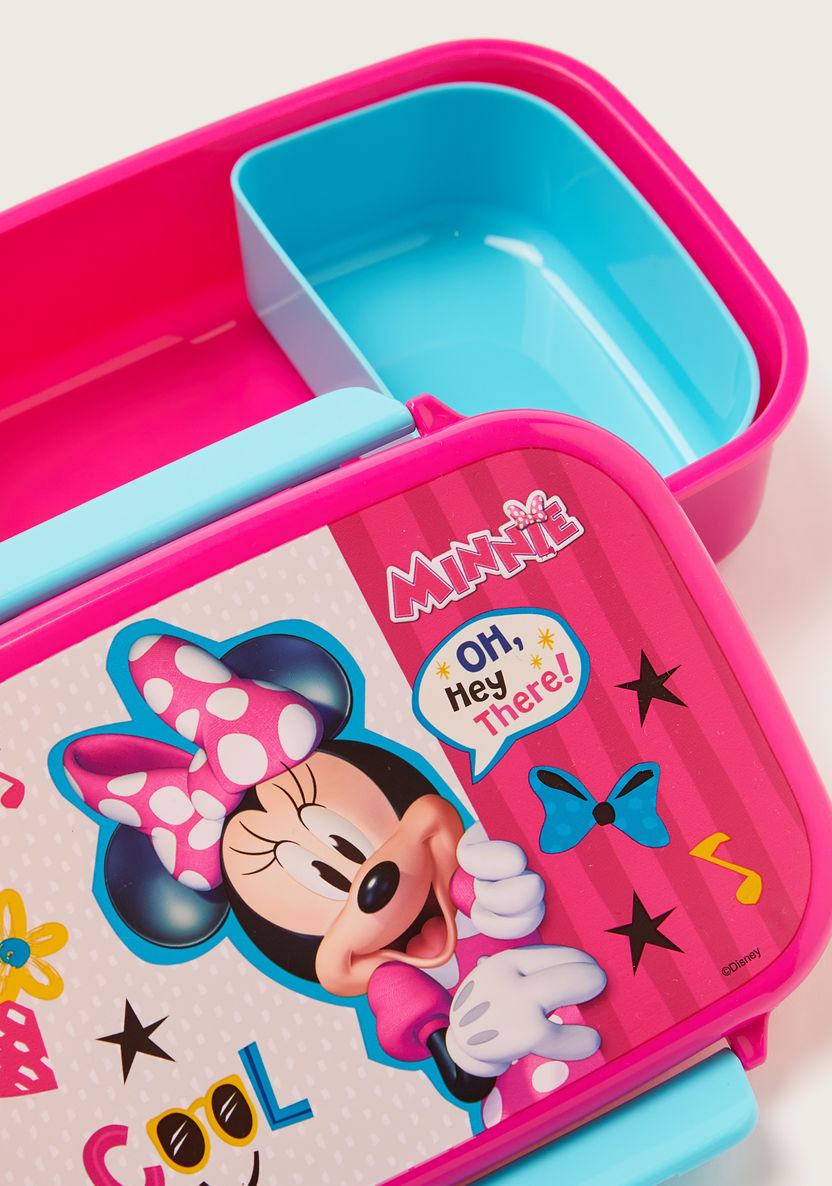 Disney Minnie Mouse Print Lunch Box with Tray and Clip Lock Lid-Lunch Boxes-image-2