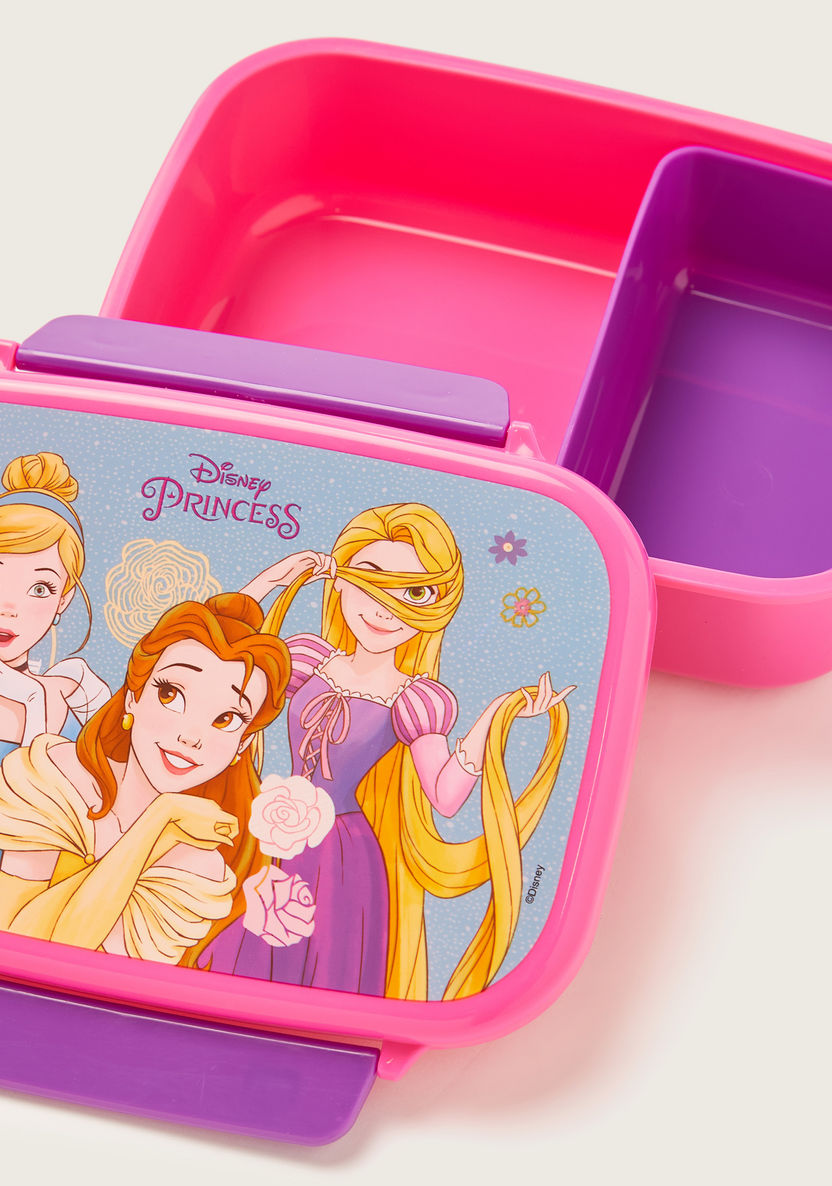 Disney Princess Print Lunch Box with Tray and Clip Lock Lid-Lunch Boxes-image-2