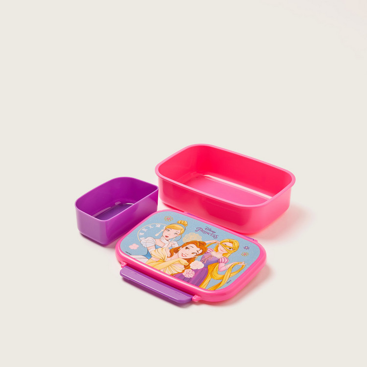 Disney Princess Print Lunch Box with Tray and Clip Lock Lid