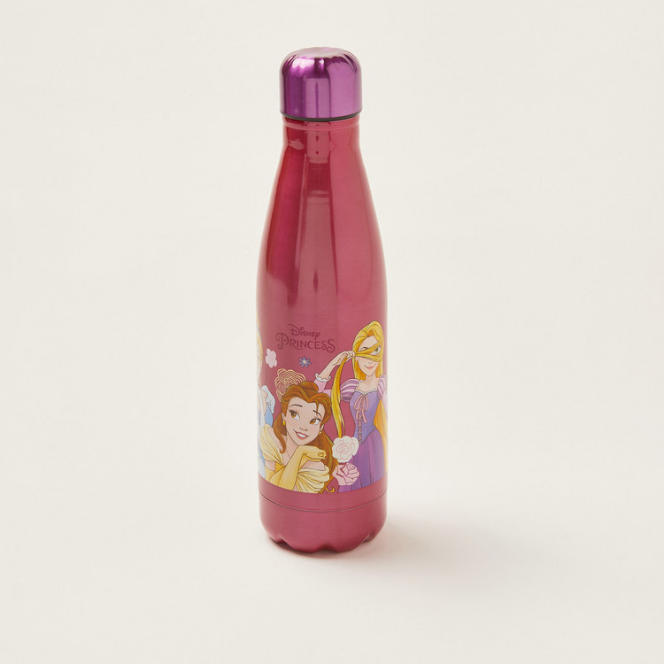 Disney Princess Print Stainless Steel Water Bottle - 600 ml