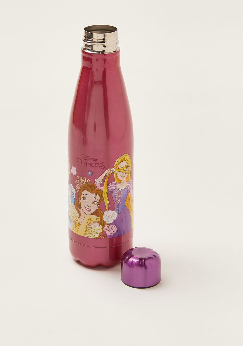 Disney Princess Print Stainless Steel Water Bottle - 600 ml-Water Bottles-image-3