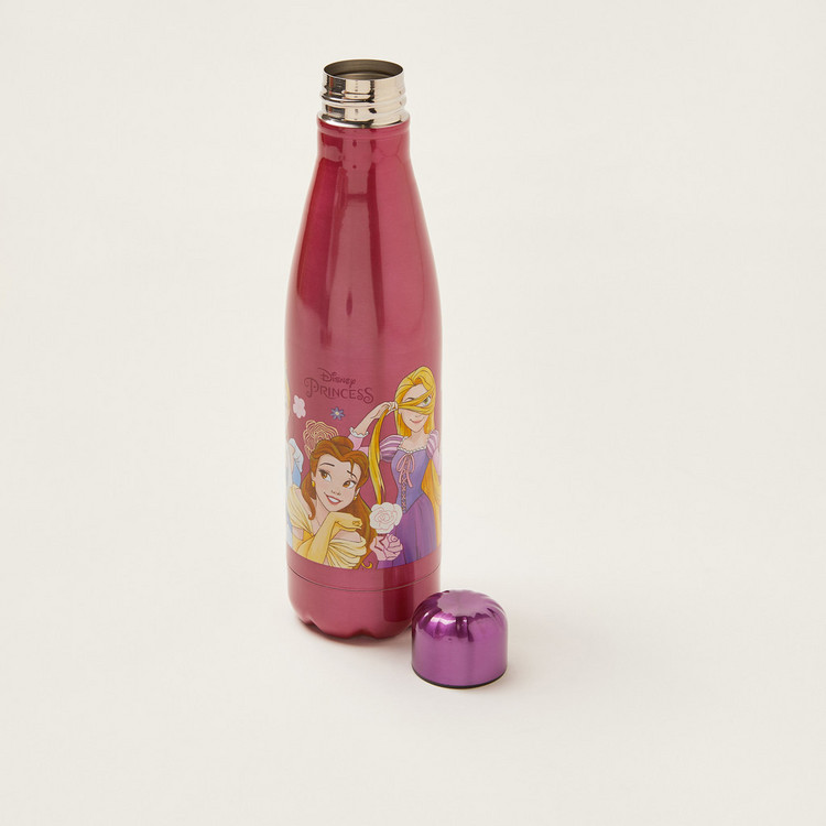 Disney Princess Print Stainless Steel Water Bottle - 600 ml