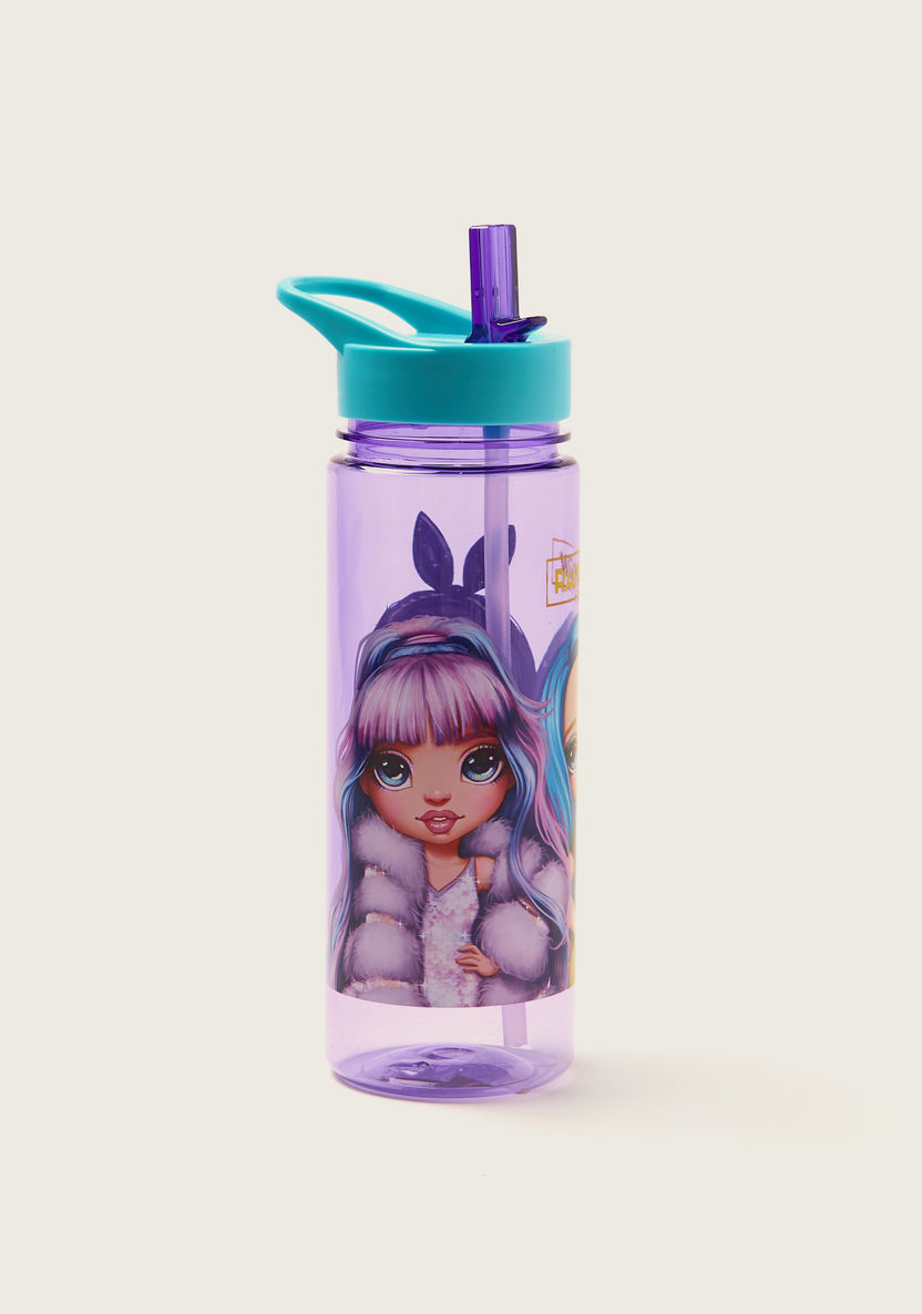 Rainbow High Dolls Print Water Bottle with Straw and Spout - 650 ml-Water Bottles-image-1