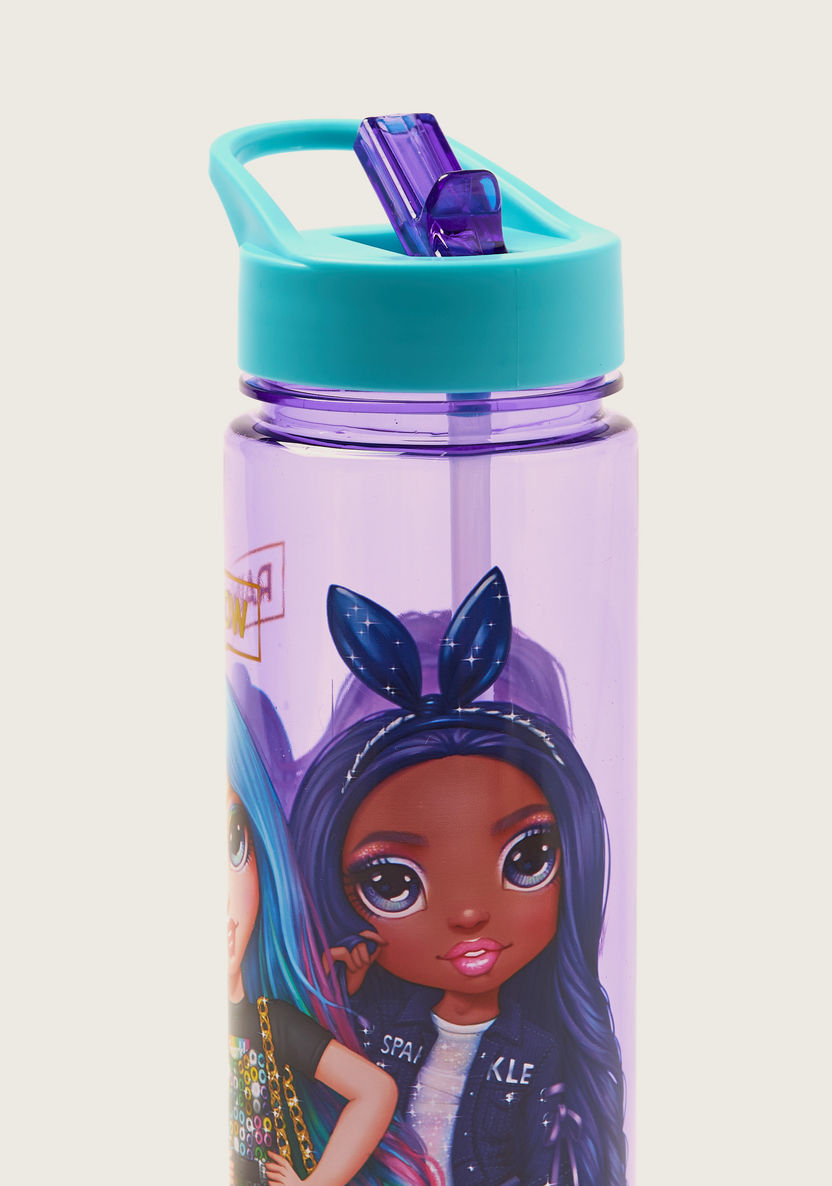 Rainbow High Dolls Print Water Bottle with Straw and Spout - 650 ml-Water Bottles-image-3