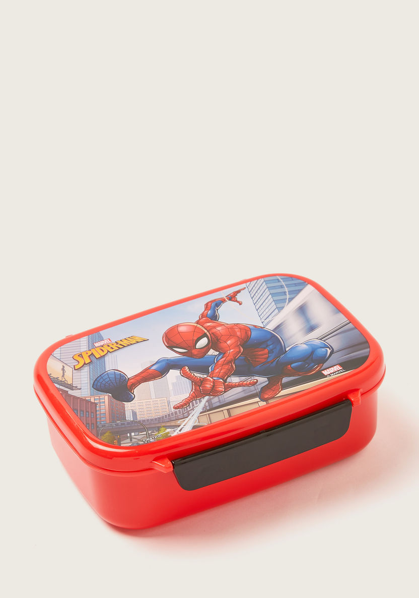 First Kid Spider-Man Print Lunch Box with Tray and Clip Lock Lid-Lunch Boxes-image-1