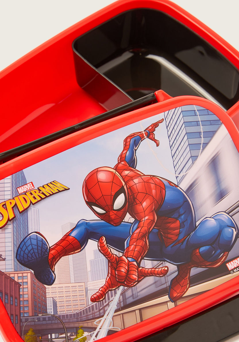 First Kid Spider-Man Print Lunch Box with Tray and Clip Lock Lid-Lunch Boxes-image-2