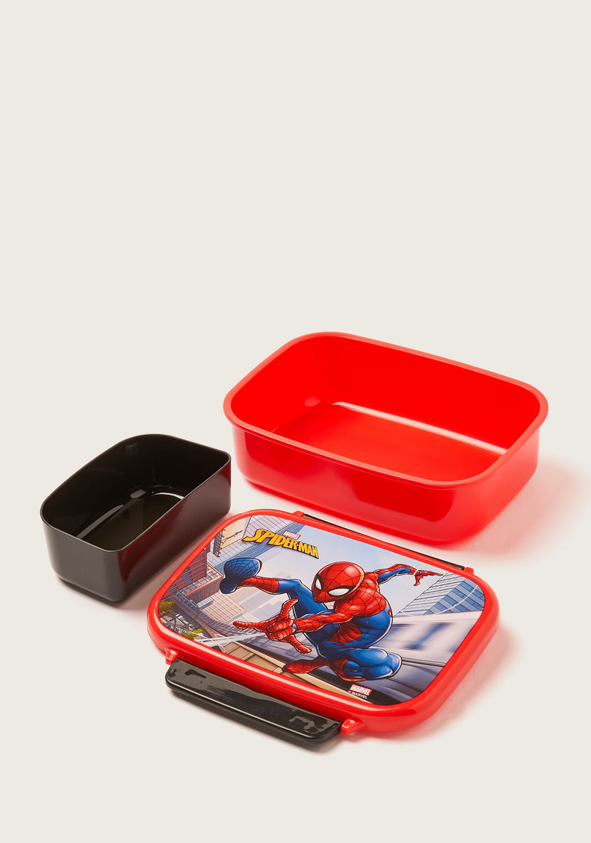 First Kid Spider-Man Print Lunch Box with Tray and Clip Lock Lid-Lunch Boxes-image-3
