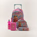 Simba Barbie Print 5-Piece Trolley Backpack Set-Trolleys-thumbnail-0