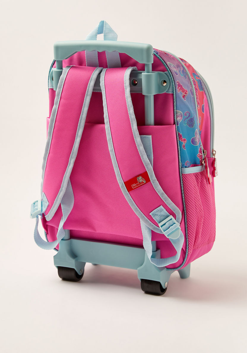 Simba Barbie Print 5-Piece Trolley Backpack Set-Trolleys-image-3