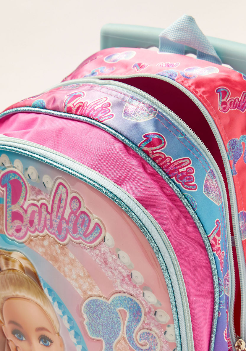Simba Barbie Print 5-Piece Trolley Backpack Set-Trolleys-image-4