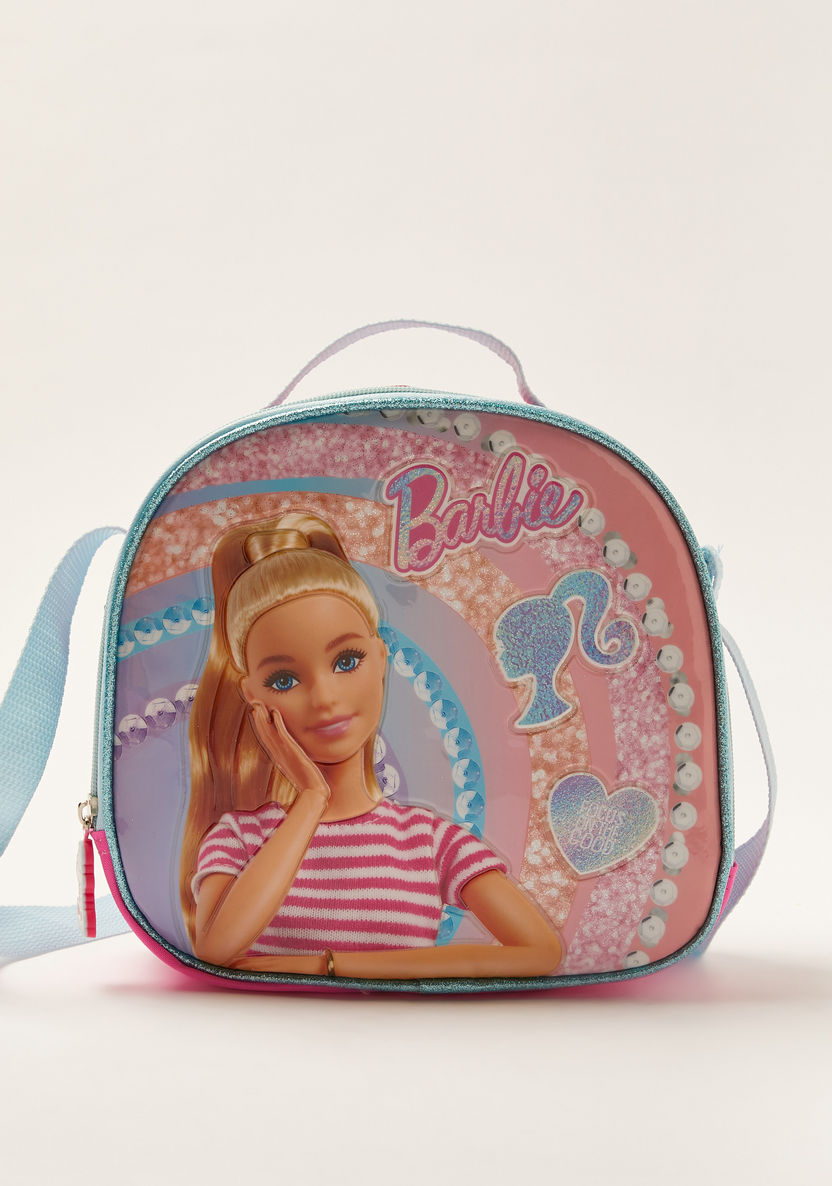 Simba Barbie Print 5-Piece Trolley Backpack Set-Trolleys-image-5