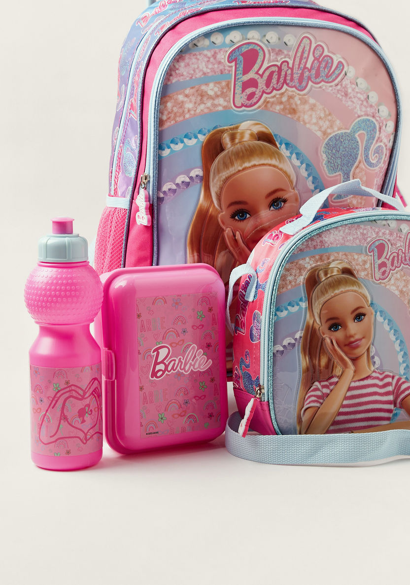 Simba 5-Piece Barbie Print Trolley Backpack Set-School Sets-image-15