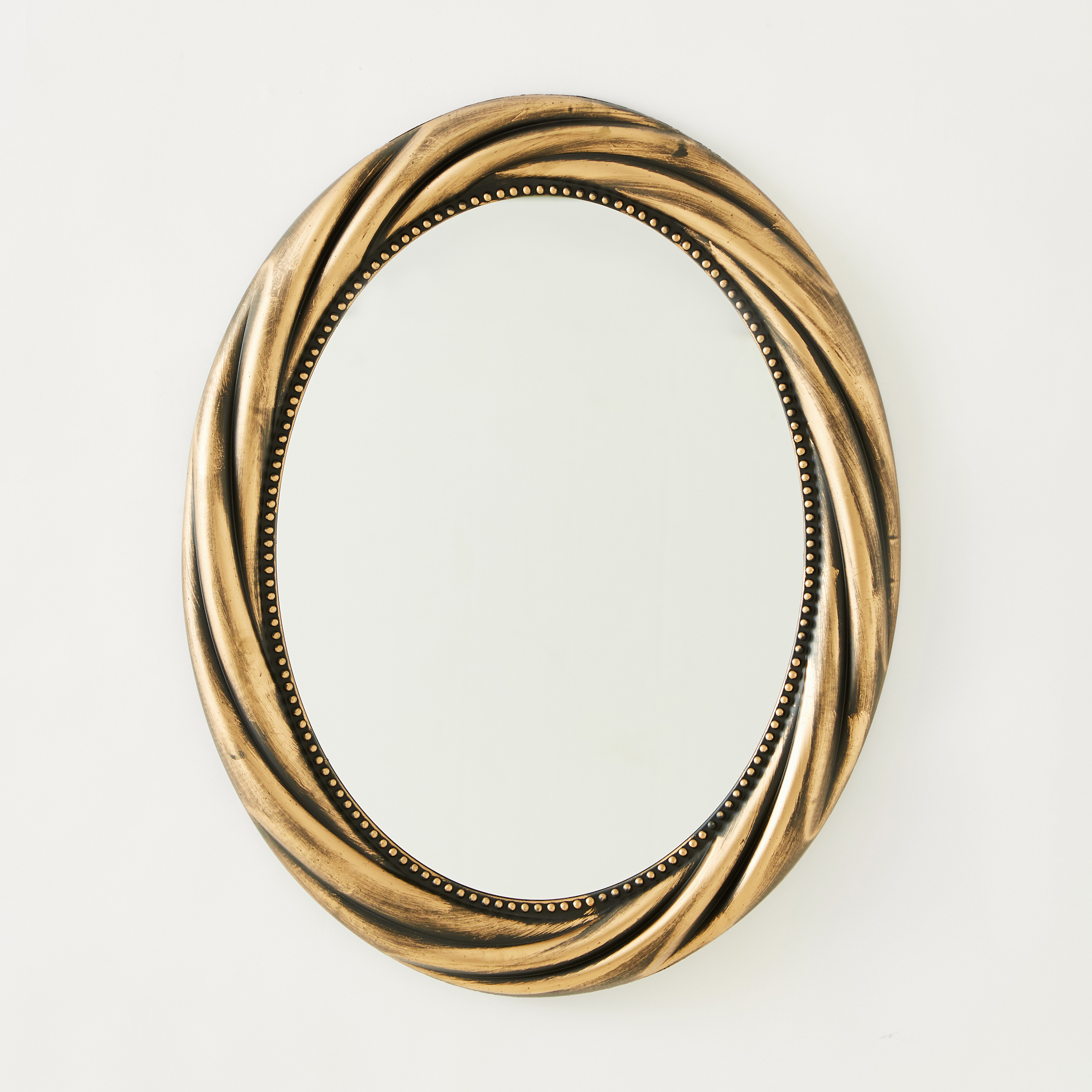 Oval Antique Wall Mirror - 58x5 cms-household-walldecorandmirrors-mirrors-wallmirrors-image-1