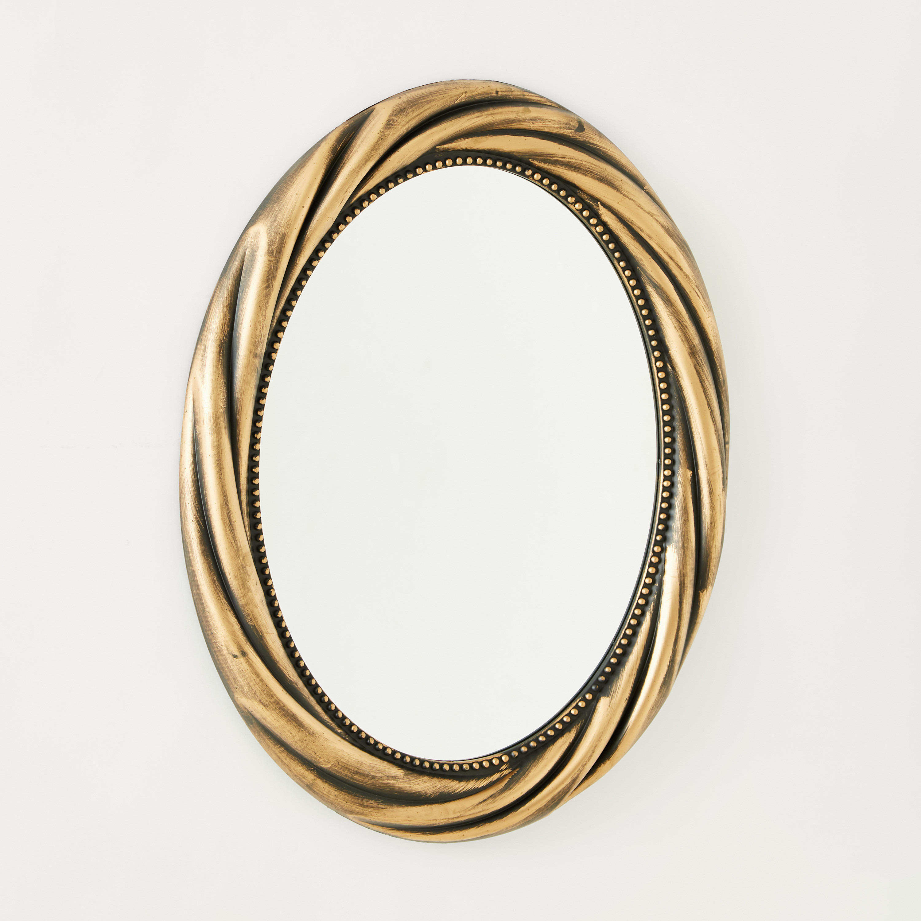 Oval Antique Wall Mirror - 58x5 cms-household-walldecorandmirrors-mirrors-wallmirrors-image-2
