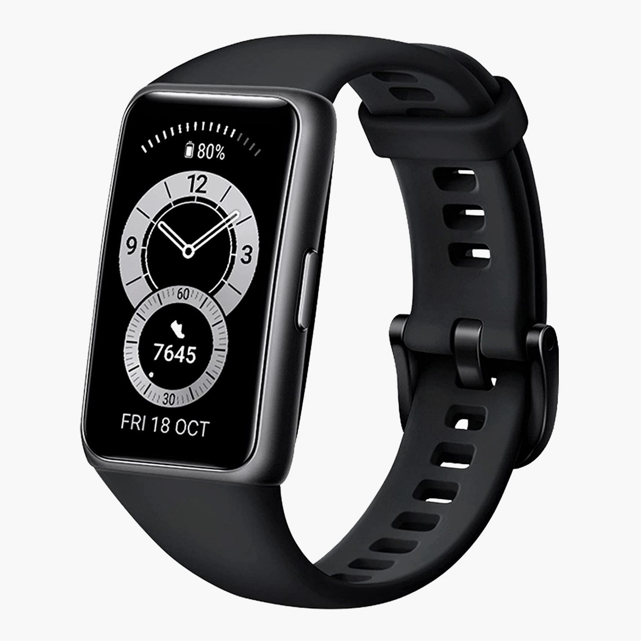 WATCHBAND6BLCK- راقب حزام راتنج ساعة ذكية أسود ملك الرجال هواوي-men-watchesandjewellery-watches-image-1