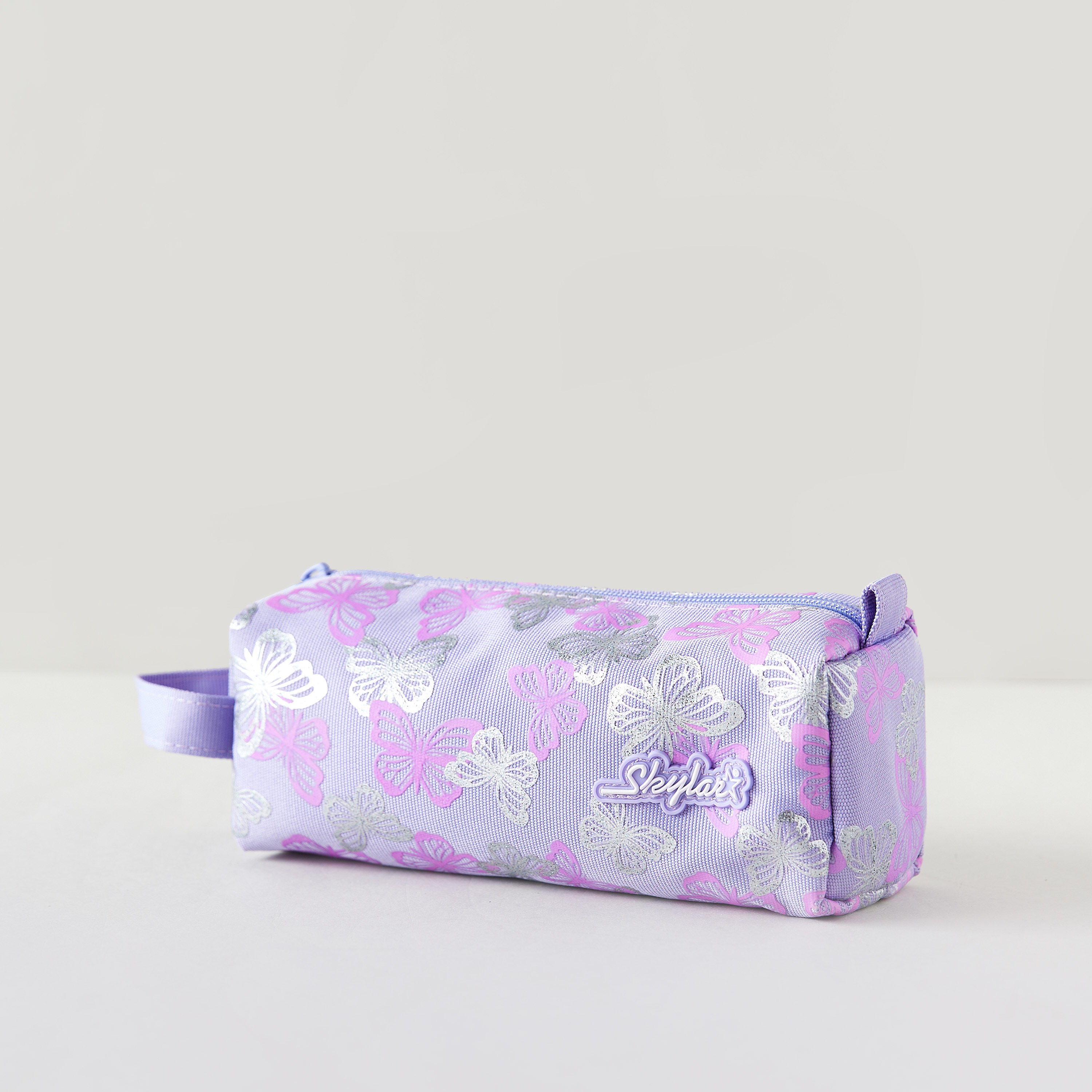 Butterfly Print Pencil Pouch with Zip Closure-school-stationery-pencilcases-image-3