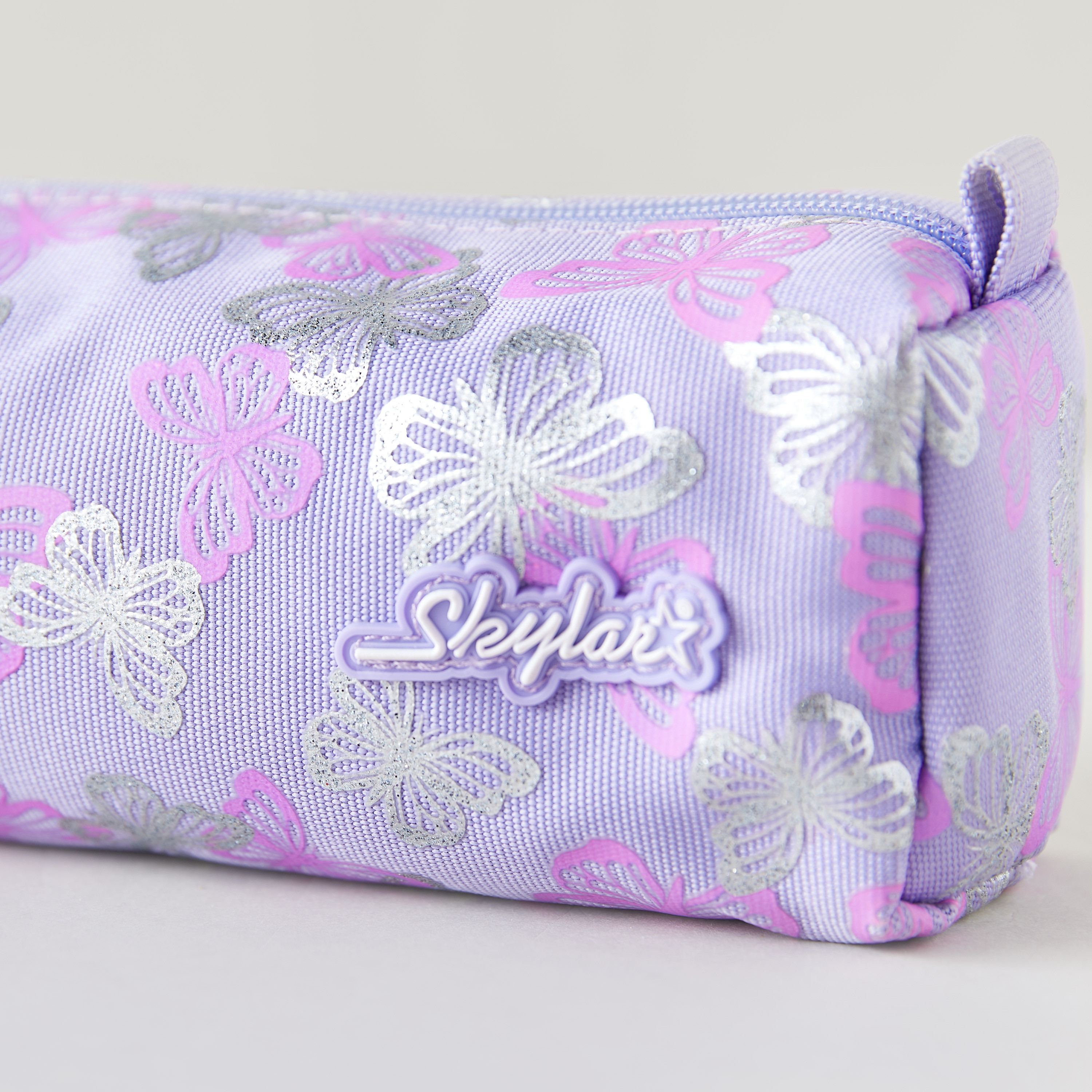 Butterfly Print Pencil Pouch with Zip Closure-school-stationery-pencilcases-image-4