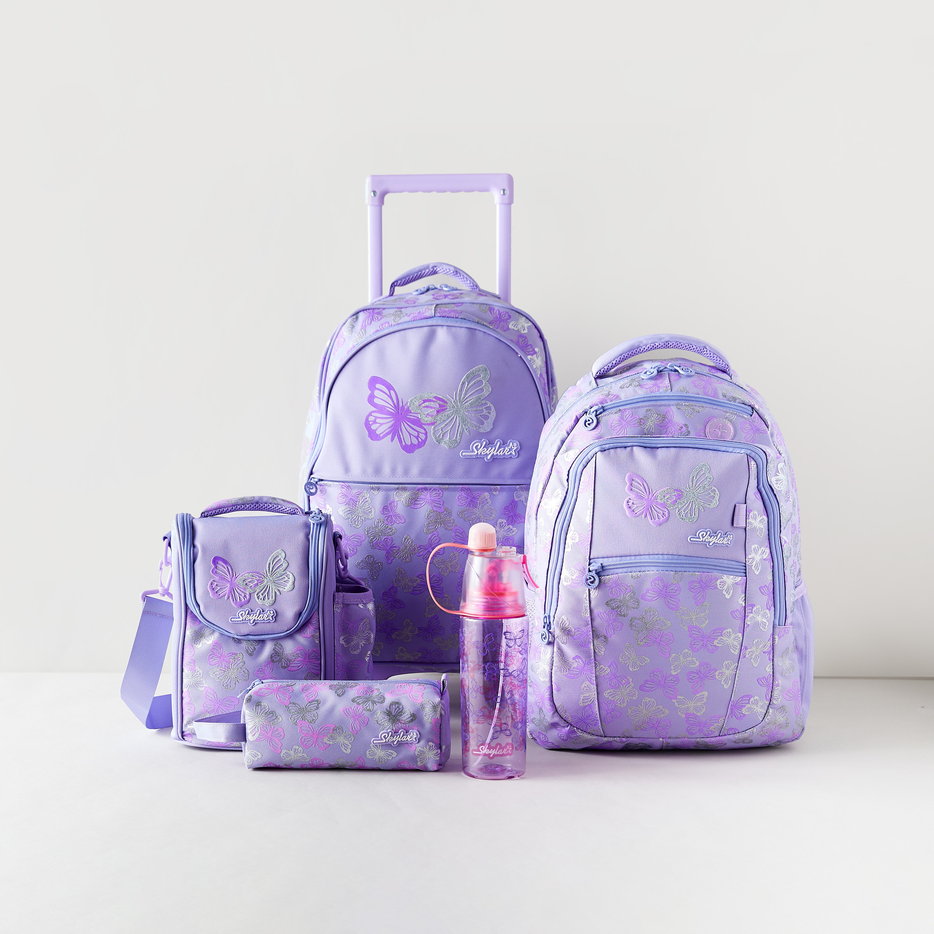 Butterfly Print Pencil Pouch with Zip Closure-school-stationery-pencilcases-image-6