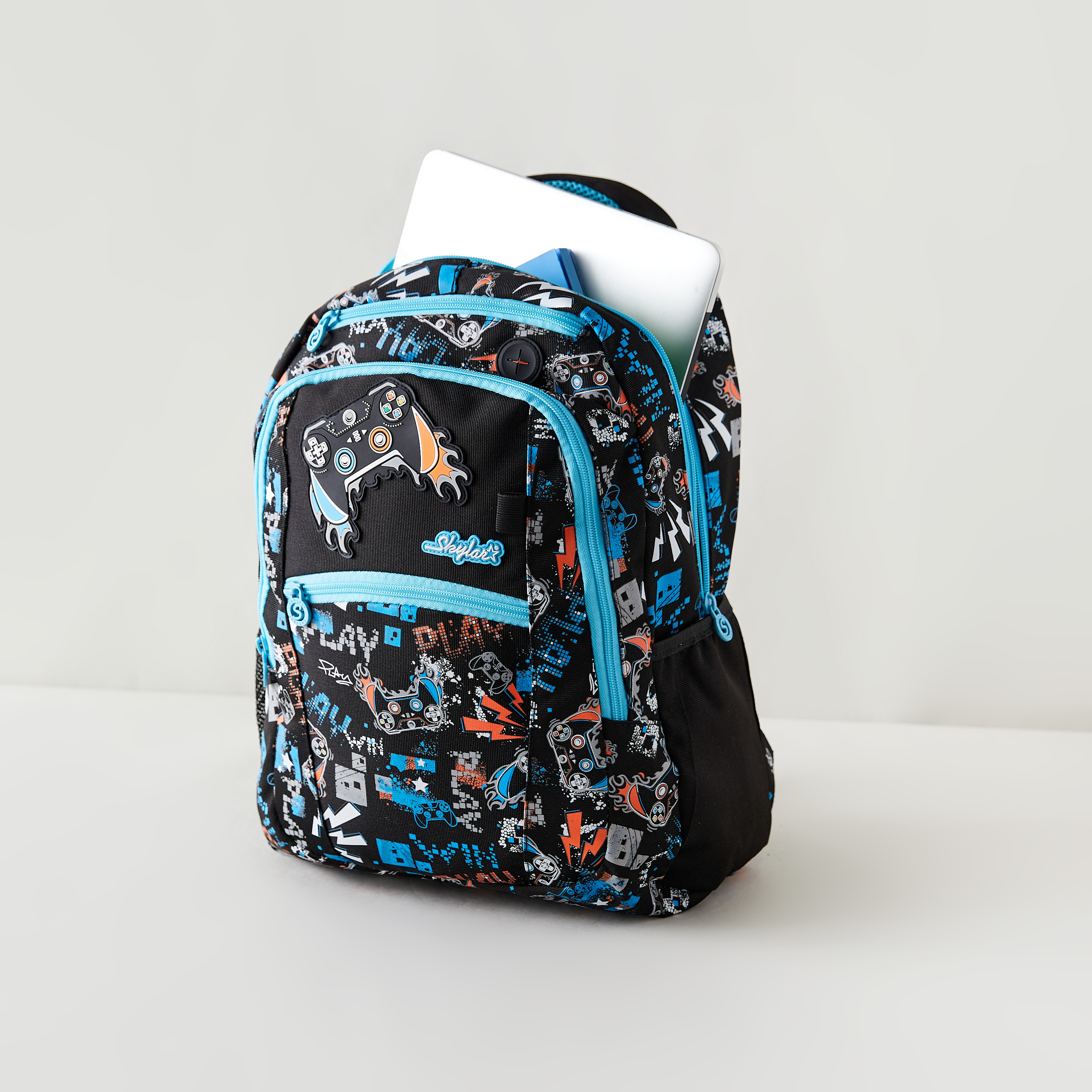 شنطة ظهر بحزام قابل للتعديل وسحاب إغلاق وطبعات من سكايلر-school-bagsandbackpacks-backpacks-image-2
