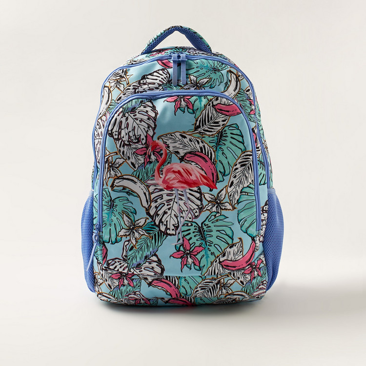 Juniors Flamingo Print Backpack and Pencil Case Set - 18 inches
