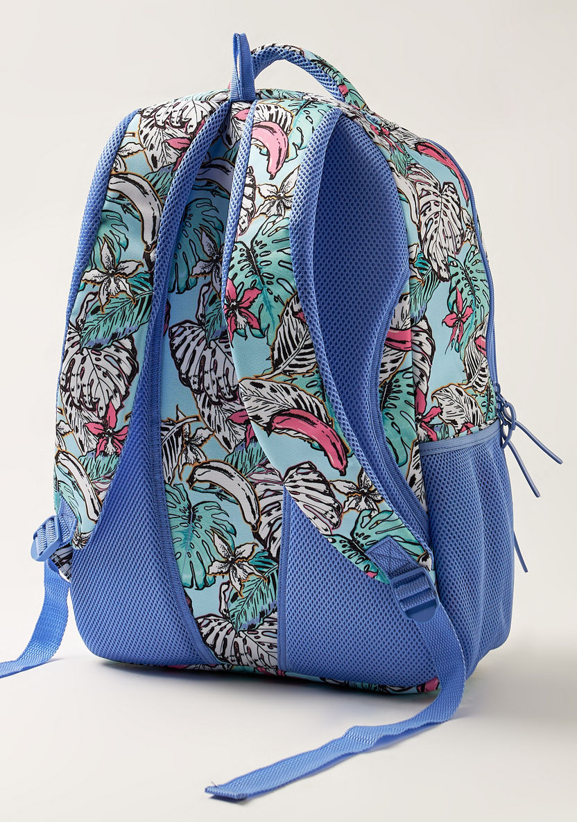Juniors Flamingo Print Backpack and Pencil Case Set - 18 inches-Backpacks-image-4