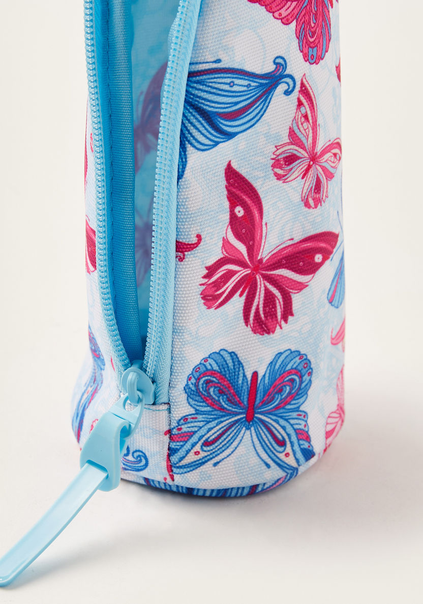 Juniors Butterfly Print Backpack and Pencil Case Set - 18 inches-Backpacks-image-9