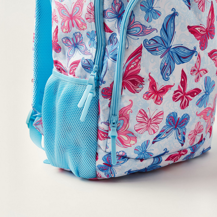 Juniors Butterfly Print Backpack and Pencil Case Set - 18 inches