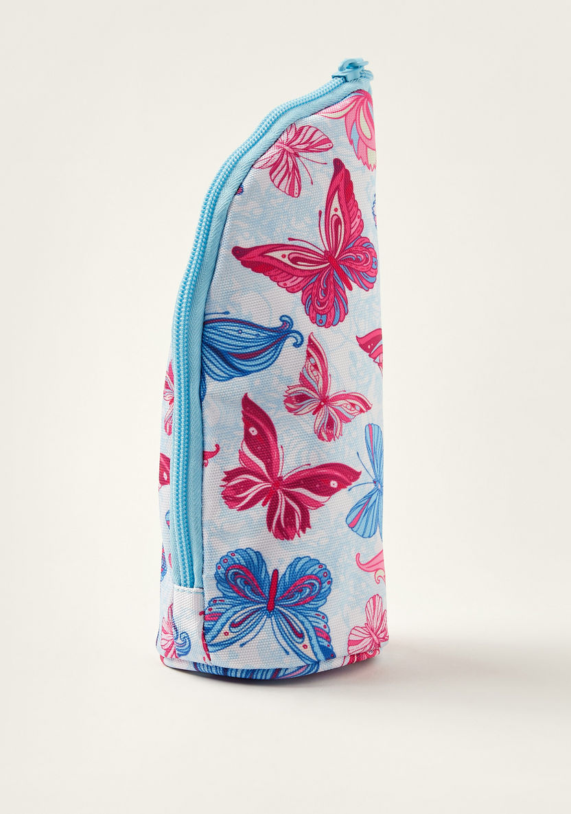 Juniors Butterfly Print Backpack and Pencil Case Set - 18 inches-Backpacks-image-7
