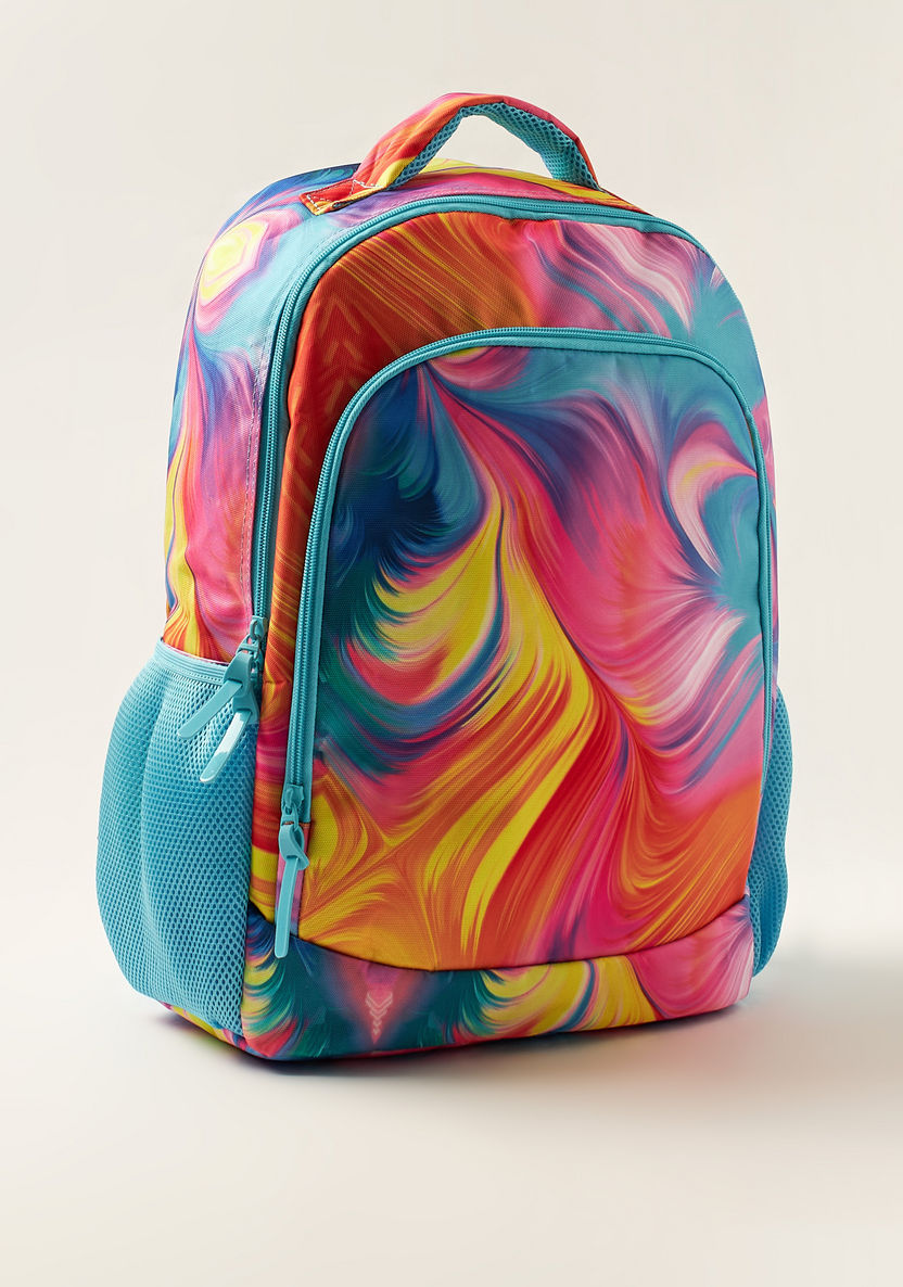 Juniors Abstract Print 18-inch Backpack with Zip Closure and Pencil Case-Backpacks-image-2