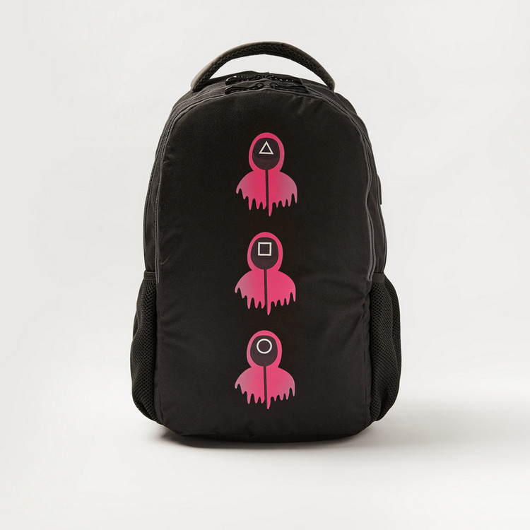 Juniors Printed Backpack with USB Port and Laptop Sleeves - 18 inches