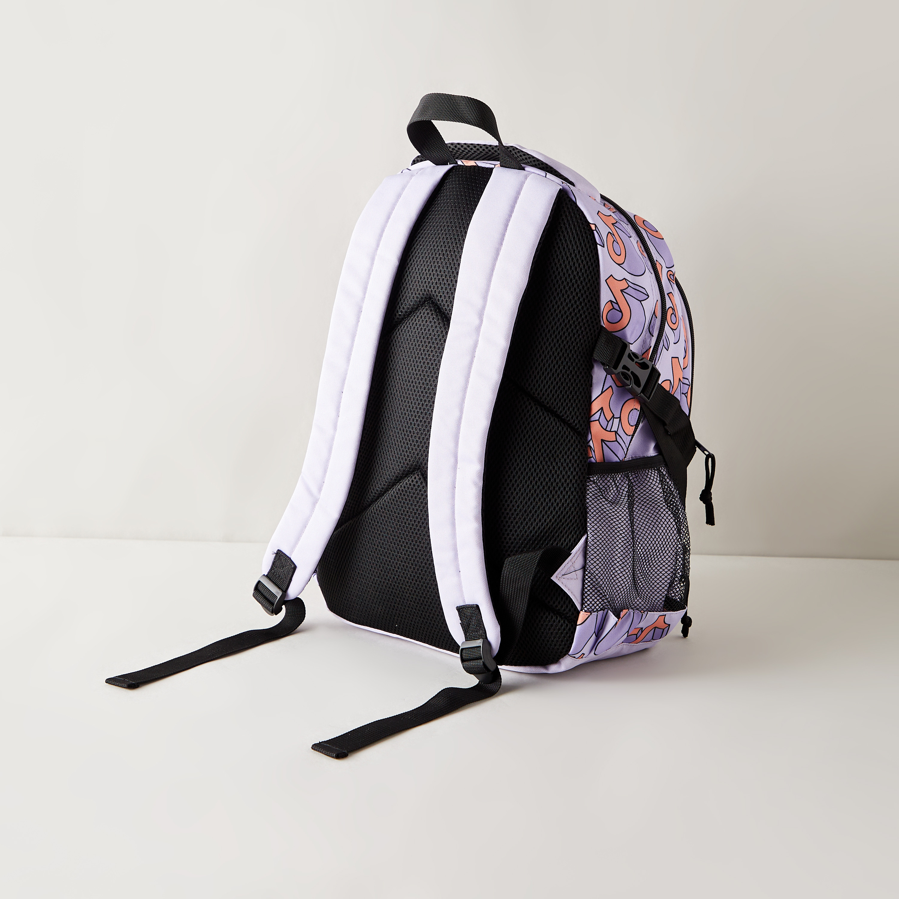 شنطة ظهر بأحزمة قابلة للتعديل وطبعات تيك توك من أن كيبر - 43x33x18 سم-school-bagsandbackpacks-backpacks-image-4