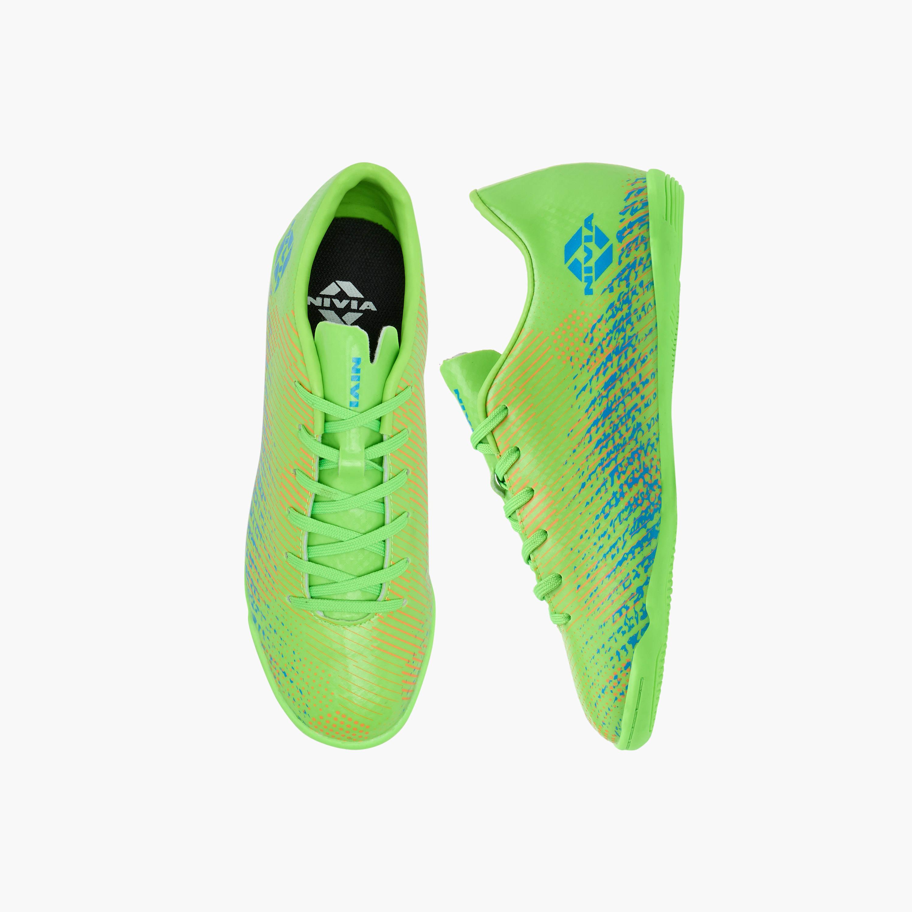 أحذية كرة الصالات من نيفيا انكاونتر 9.0 أخضر نيون / أزرق-sports-boys-shoes-image-1