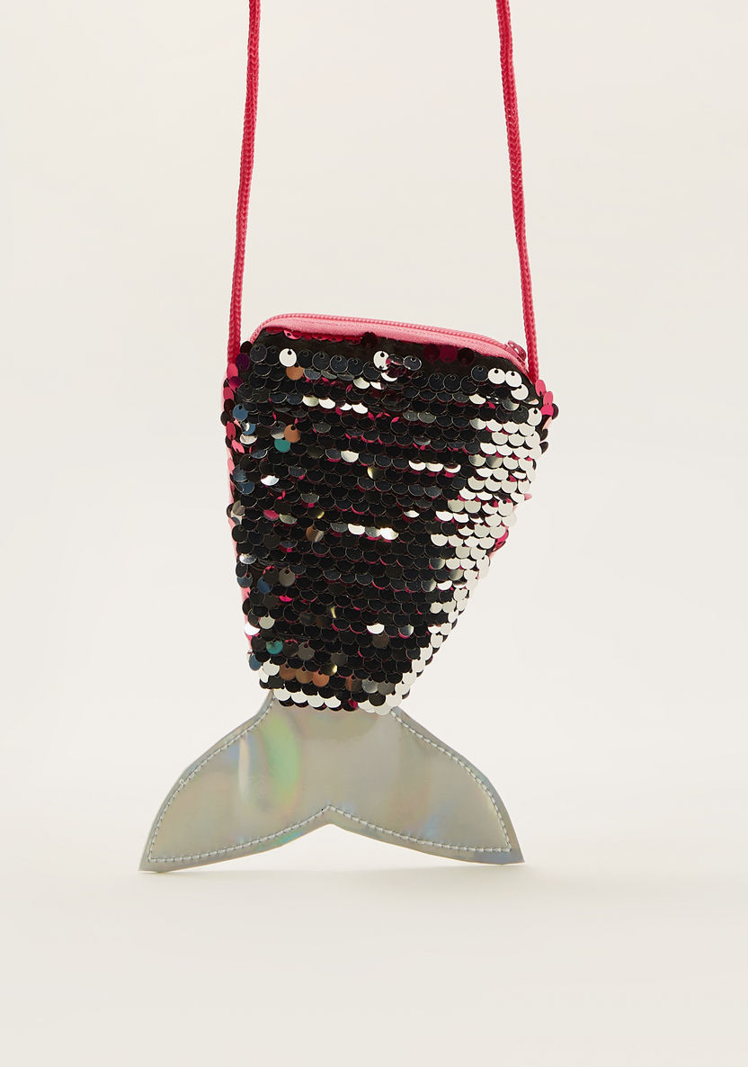 Gloo Sequin Embellished Mermaid Handbag-Bags and Backpacks-image-0