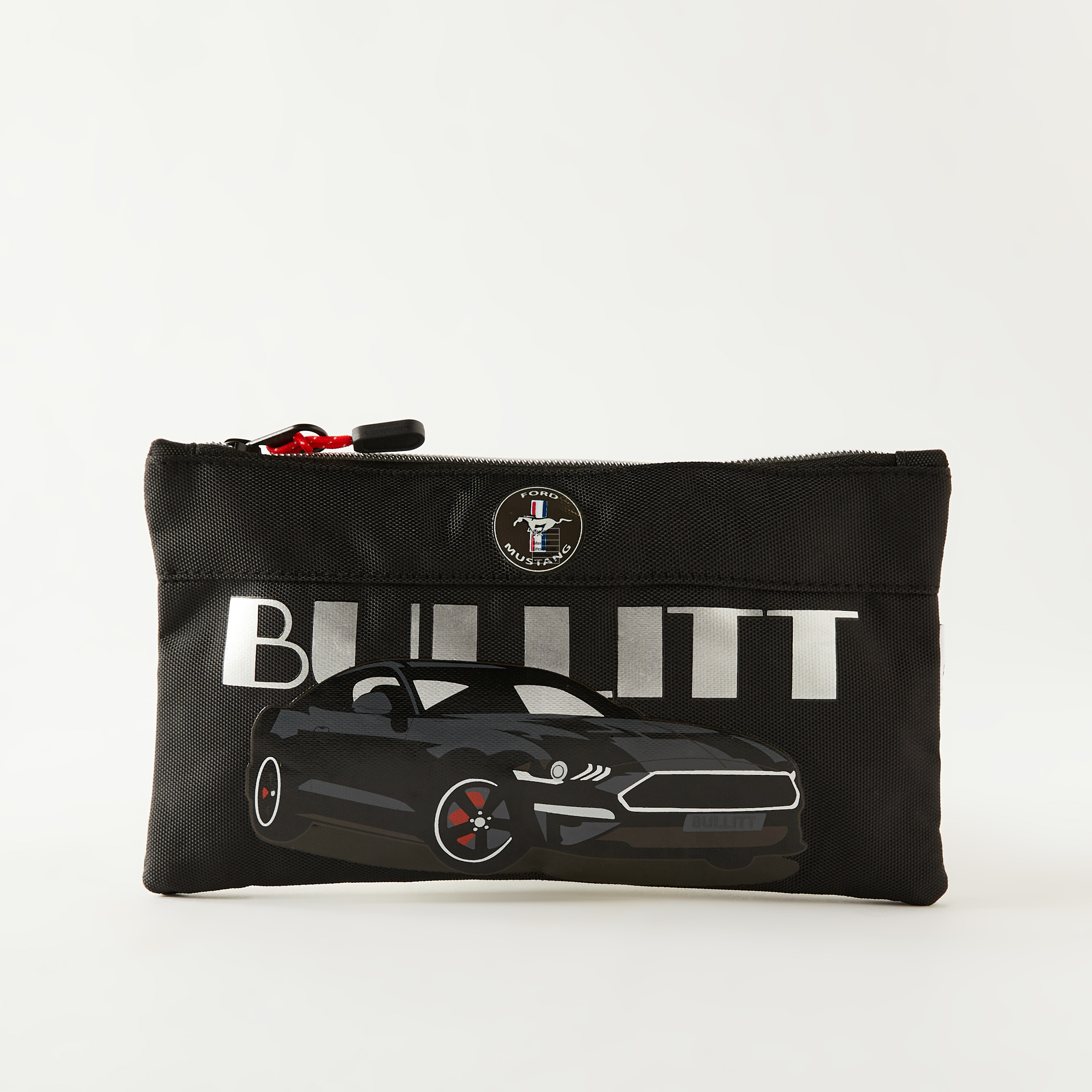 Mustang Print Pencil Case with Zip Closure-school-stationery-pencilcases-image-1