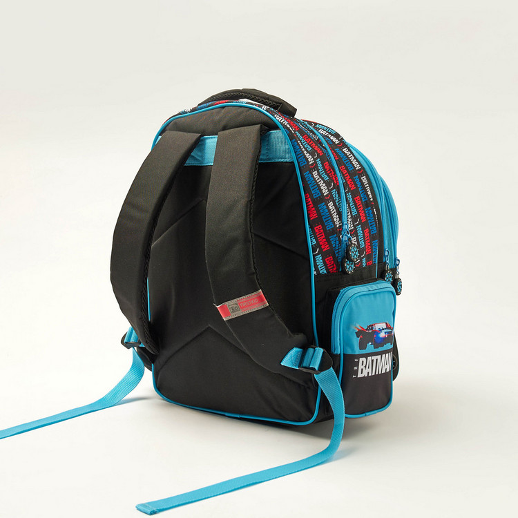 Batman Print Backpack with Adjustable Shoulder Straps - 16 inches