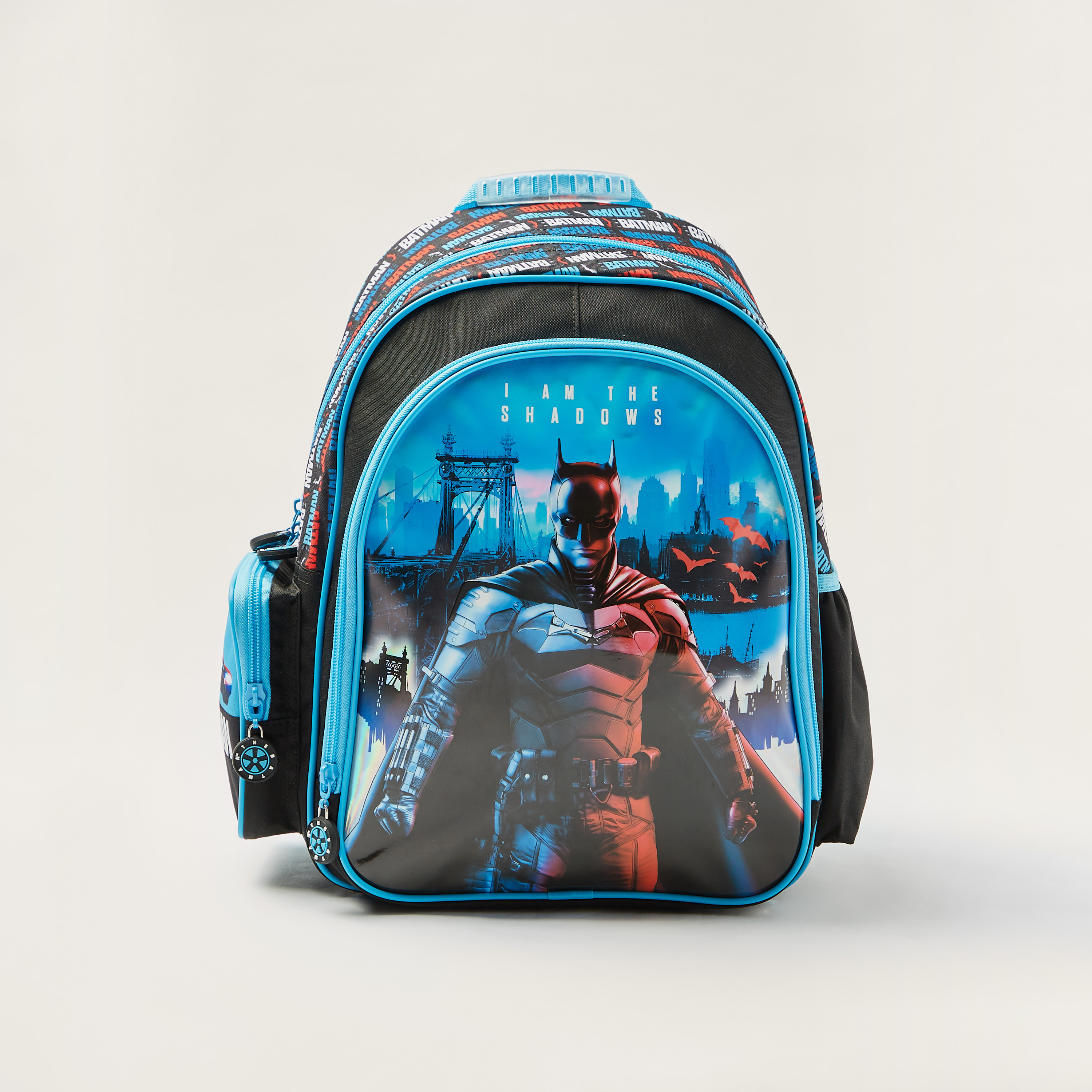 Batman Print Backpack with Adjustable Strap and Zip Closure-school-bagsandbackpacks-backpacks-image-1