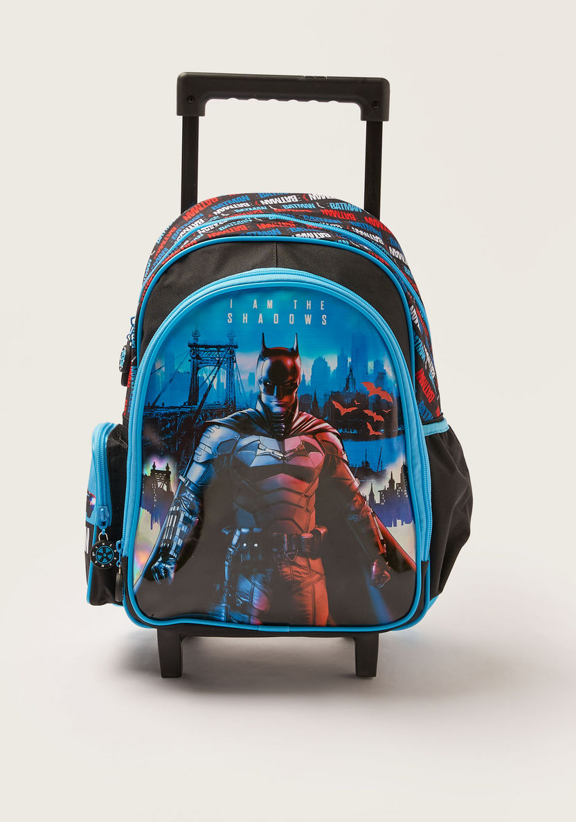 Batman Print Trolley Backpack - 16 inches-Trolleys-image-0