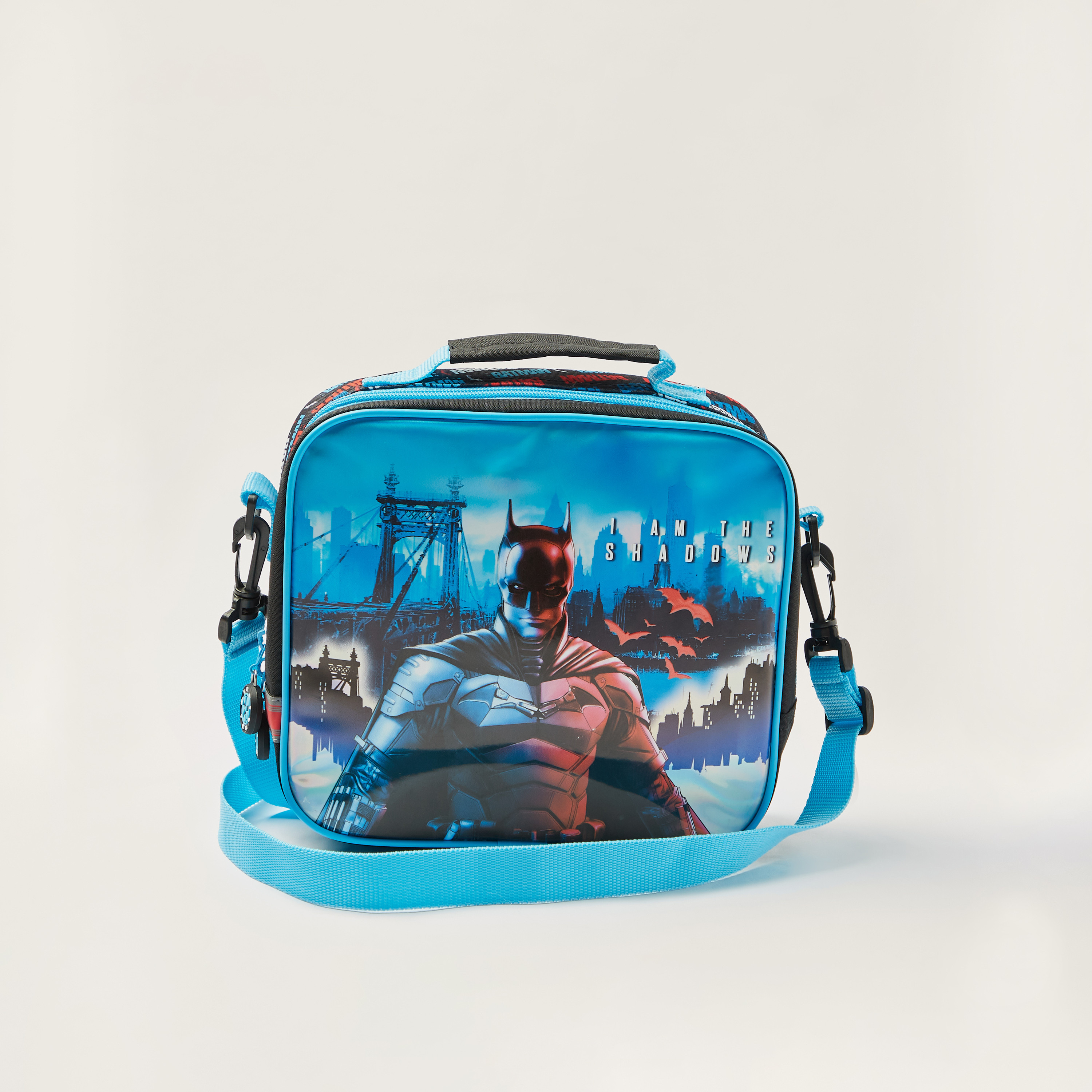 Batman Print Lunch Bag with Removable Strap-school-lunchessentials-lunchbags-image-1