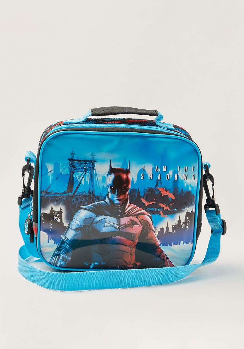 Batman Print Lunch Bag with Removable Strap-Lunch Bags-image-0