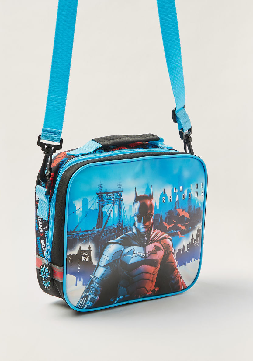 Batman Print Lunch Bag with Removable Strap-Lunch Bags-image-1