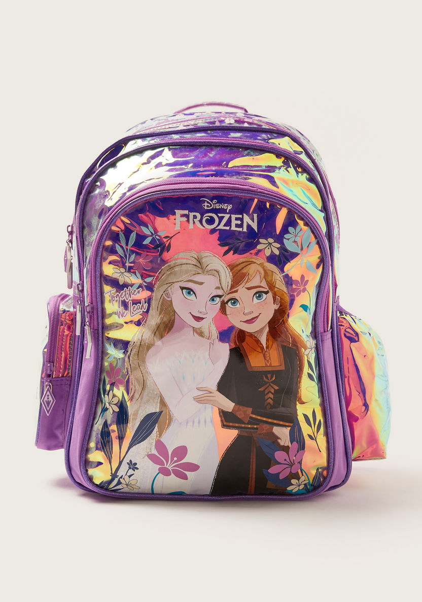 Disney Frozen Print Backpack with Adjustable Shoulder Straps - 16 inches-Backpacks-image-0