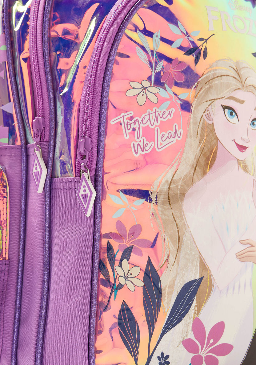 Disney Frozen Print Backpack with Adjustable Shoulder Straps - 16 inches-Backpacks-image-2