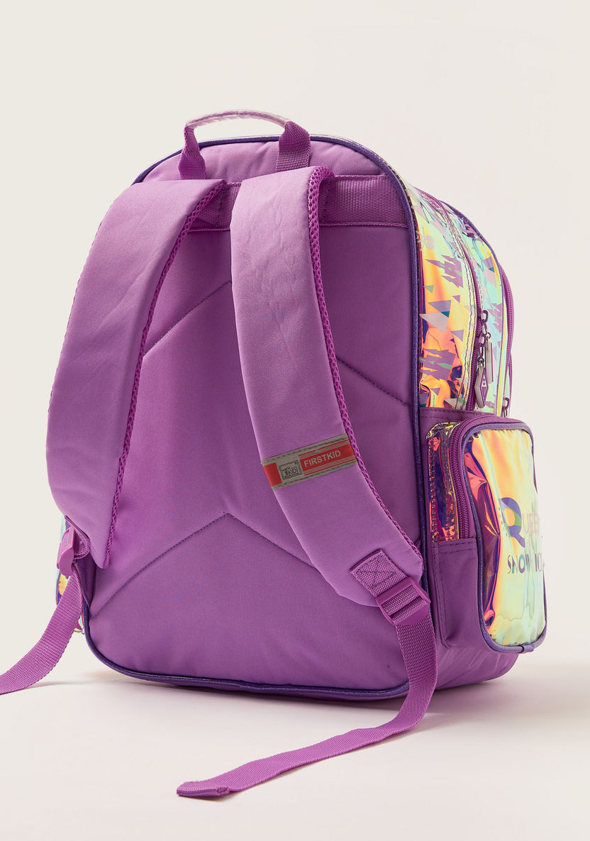 Disney Frozen Print Backpack with Adjustable Shoulder Straps - 16 inches-Backpacks-image-3