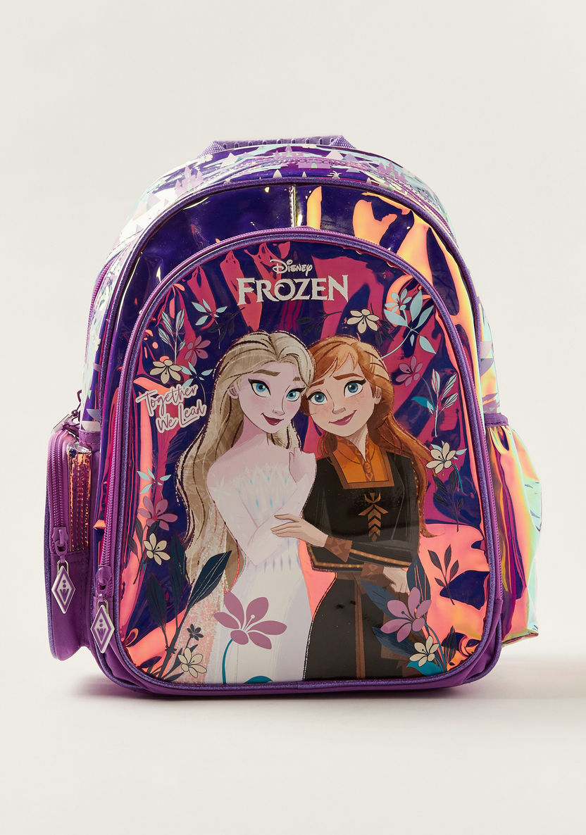 Disney Frozen Print Backpack with Adjustable Shoulder Straps - 14 inches-Backpacks-image-0