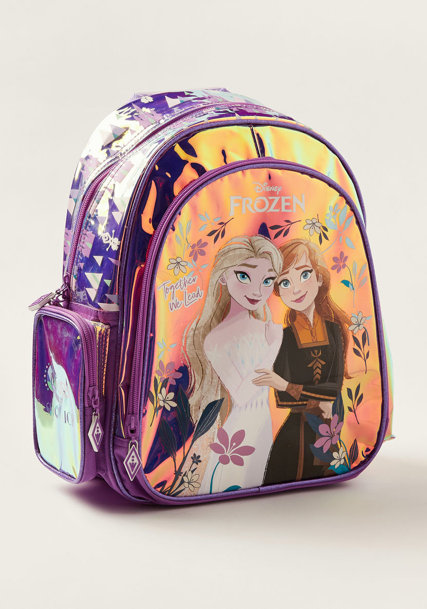 Disney Frozen Print Backpack with Adjustable Shoulder Straps - 14 inches-Backpacks-image-1