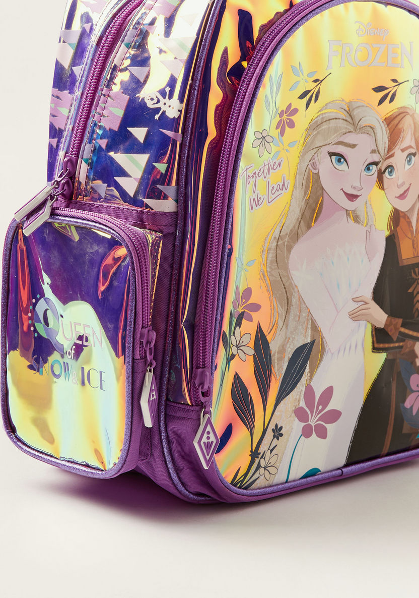 Disney Frozen Print Backpack with Adjustable Shoulder Straps - 14 inches-Backpacks-image-2