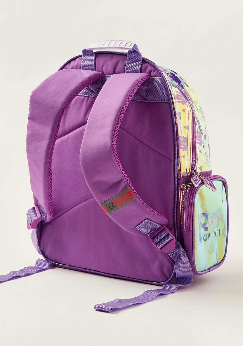 Disney Frozen Print Backpack with Adjustable Shoulder Straps - 14 inches-Backpacks-image-3