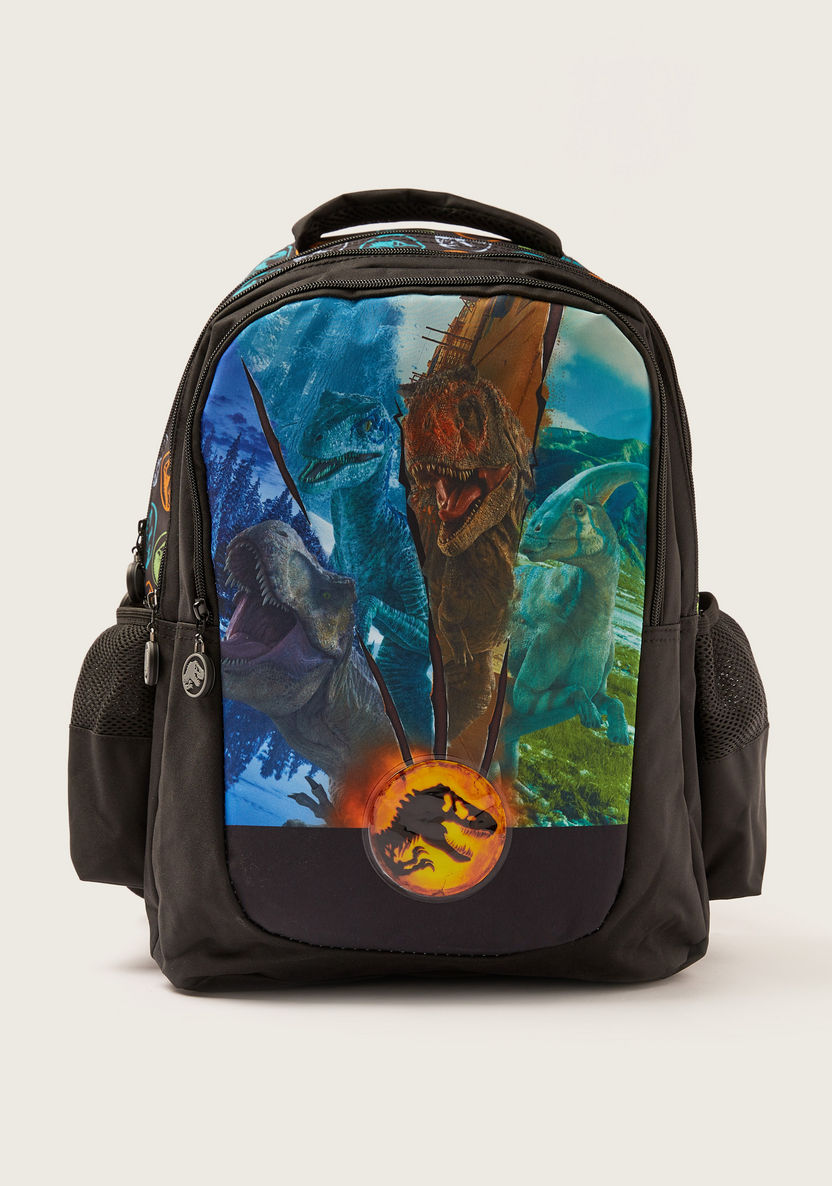 Jurassic World Printed Backpack with Adjustable Shoulder Straps - 16 inches-Backpacks-image-0